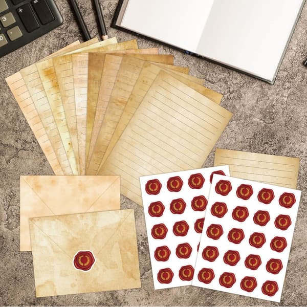 INF Vintage brevpapirsett - 160 stk. papir og konvolutter
