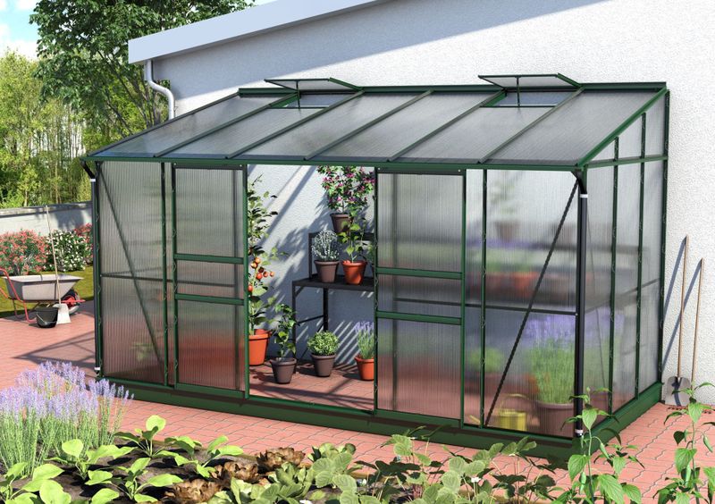 Vitavia - Ida - Tuinkas - Groen - Glas - Compact Ontwerp