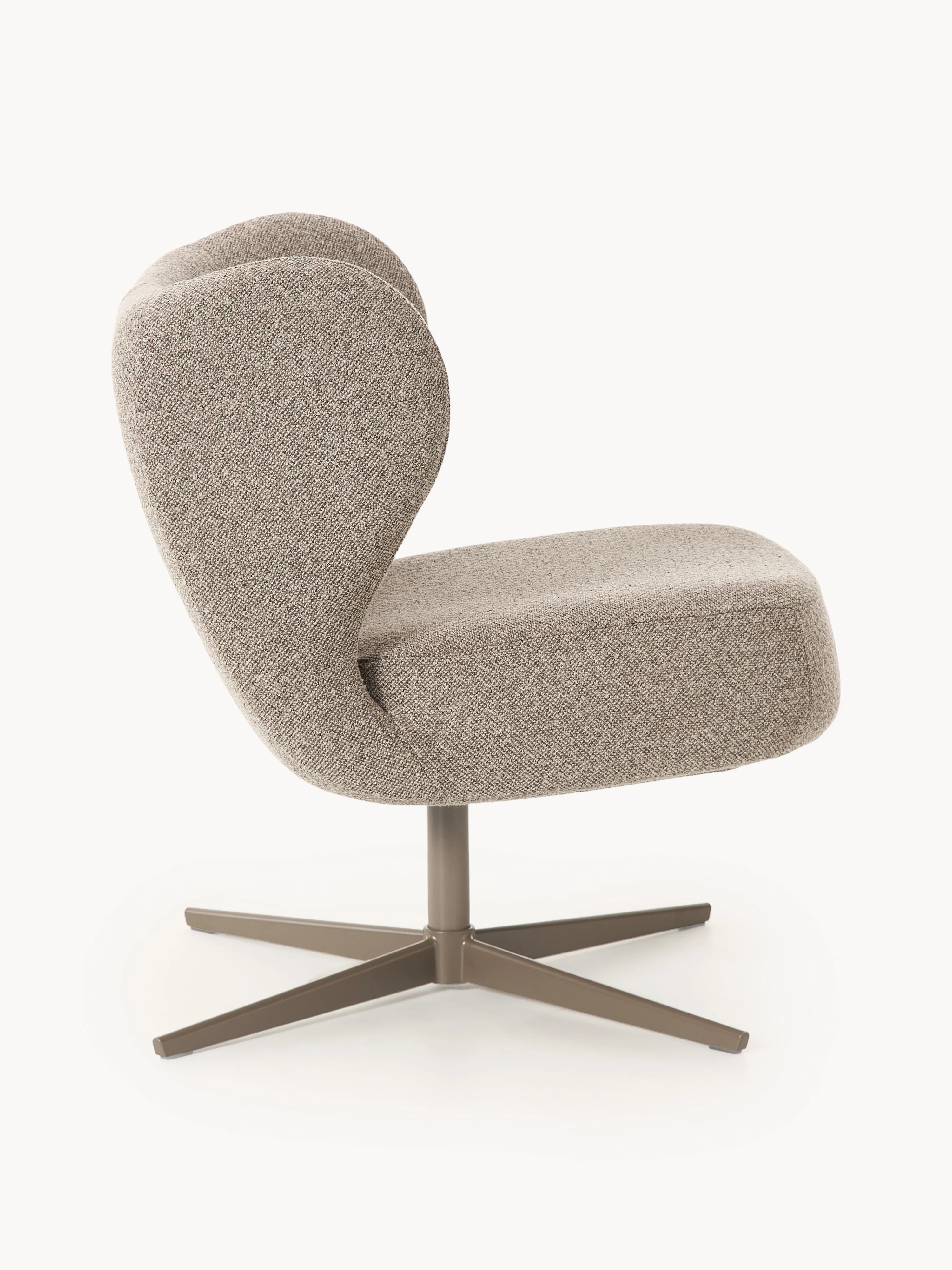 Bouclé draaibare loungefauteuil Ines