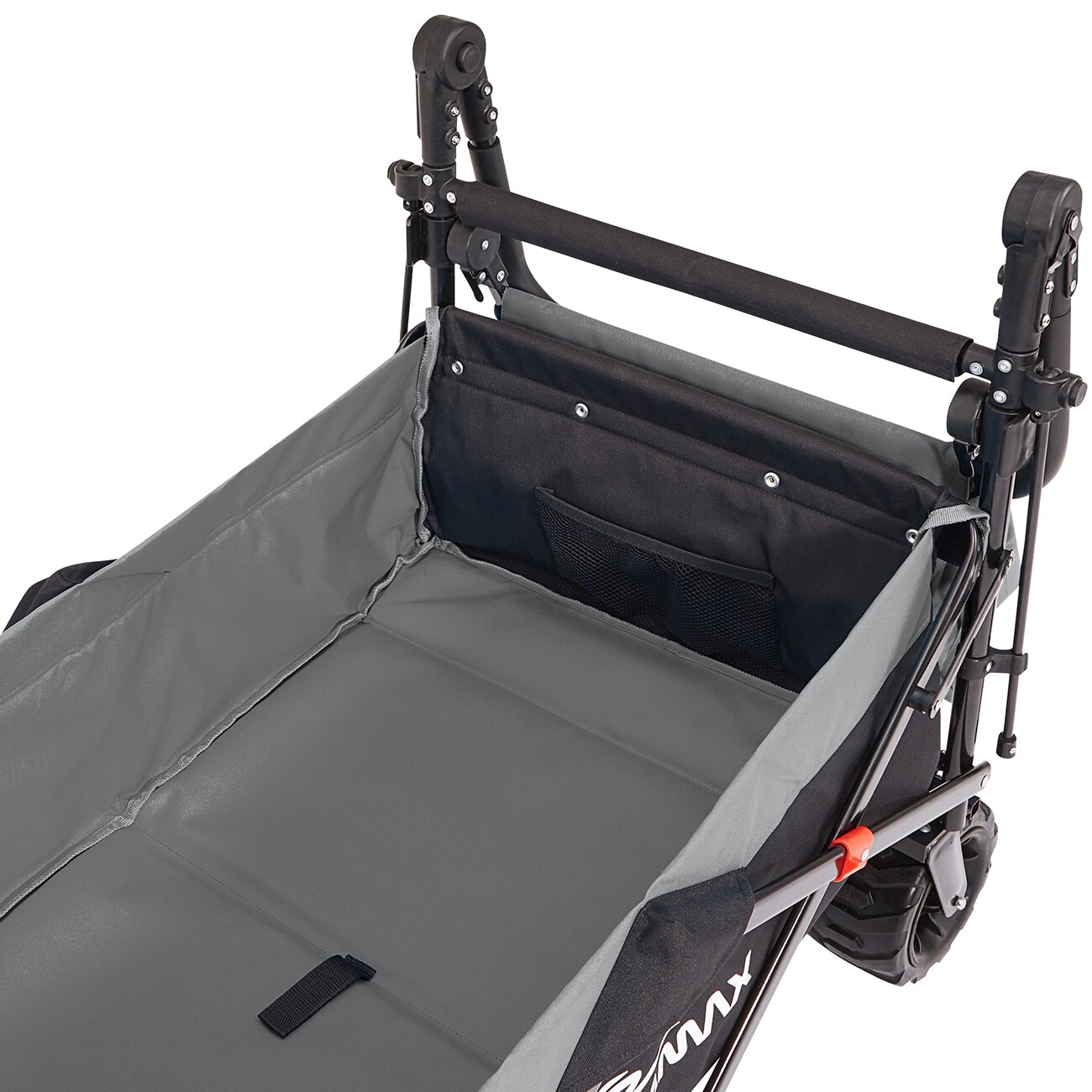 SAMAX Faltbarer Bollerwagen Offroad mit Dach - Schwarz / Grau