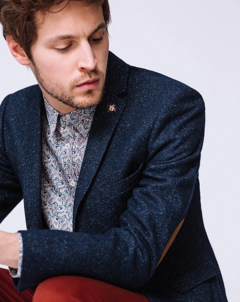 Veste effet tweed 2 boutons 