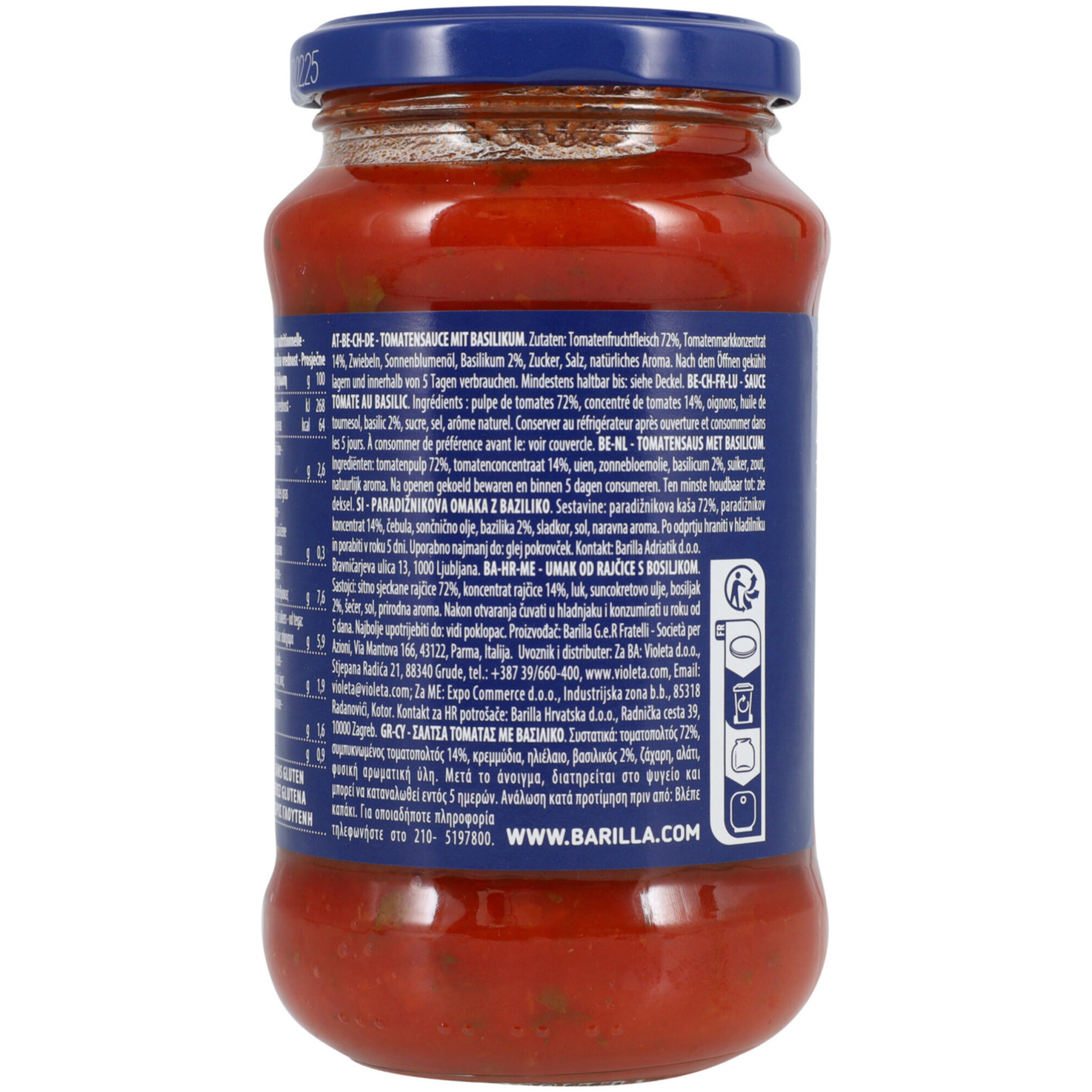 Barilla Tomatensauce Basilikum