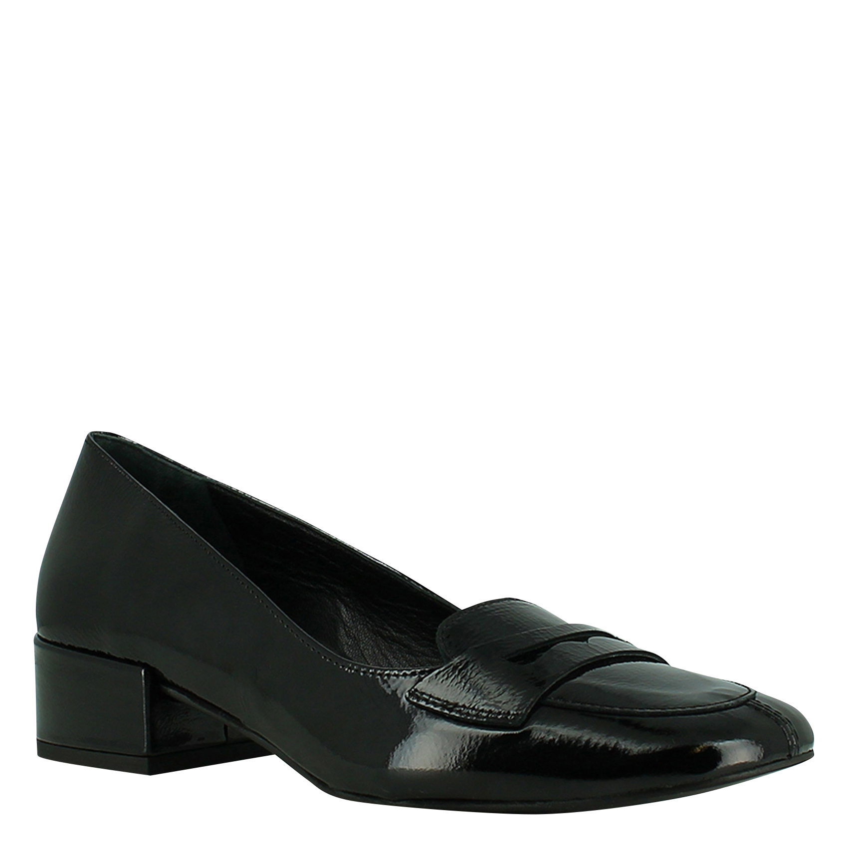 BERNIE - Mocassins à talons en cuir | Noir