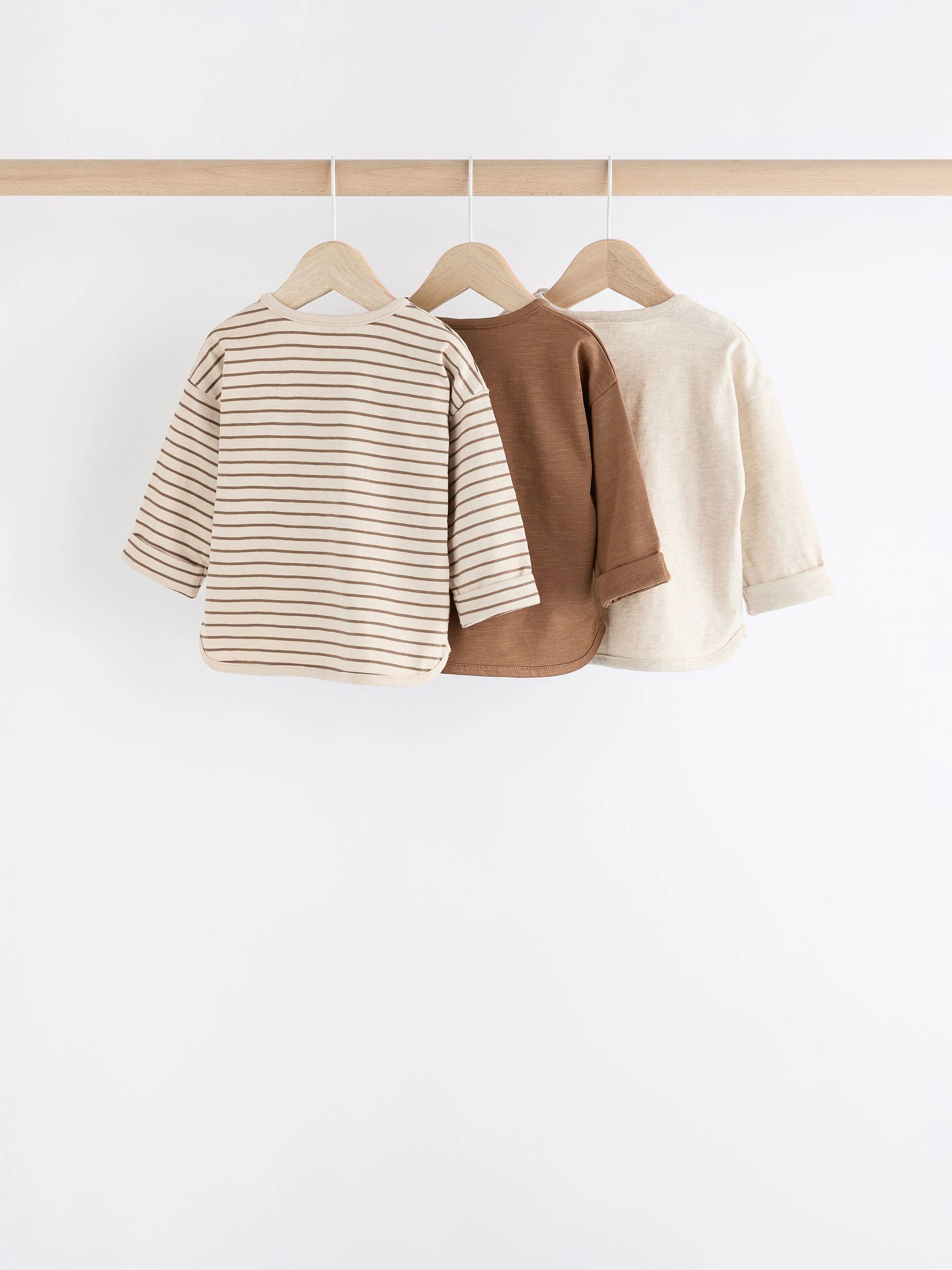 Naturel Milk Club - Verpakking van 3 baby's T-shirts met lange mouwen 100% katoen (0mnd -2jr)