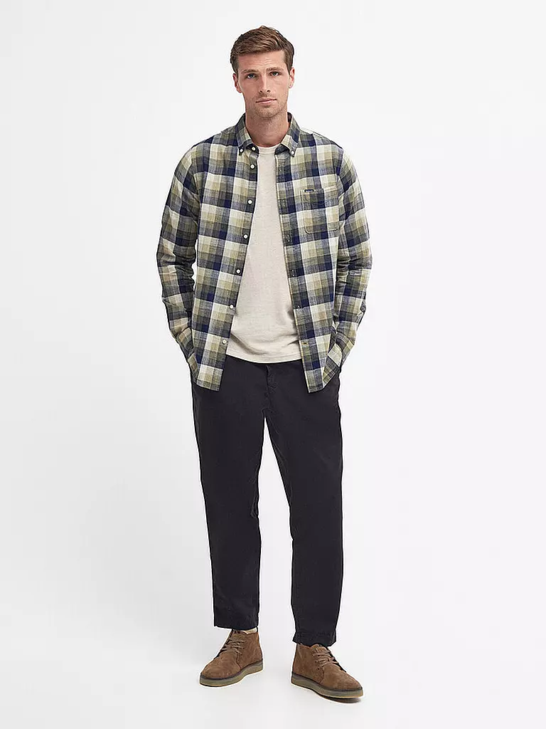 BARBOUR Hemd Tailord Fit HILLROAD gelb