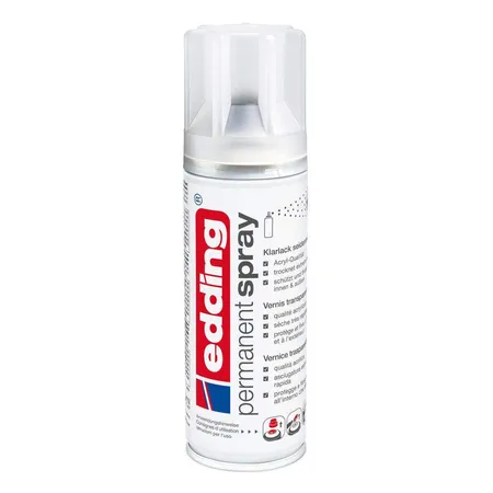edding 5200 Permanent Spray Klarlack, seidenmatt, 200ml, farblos