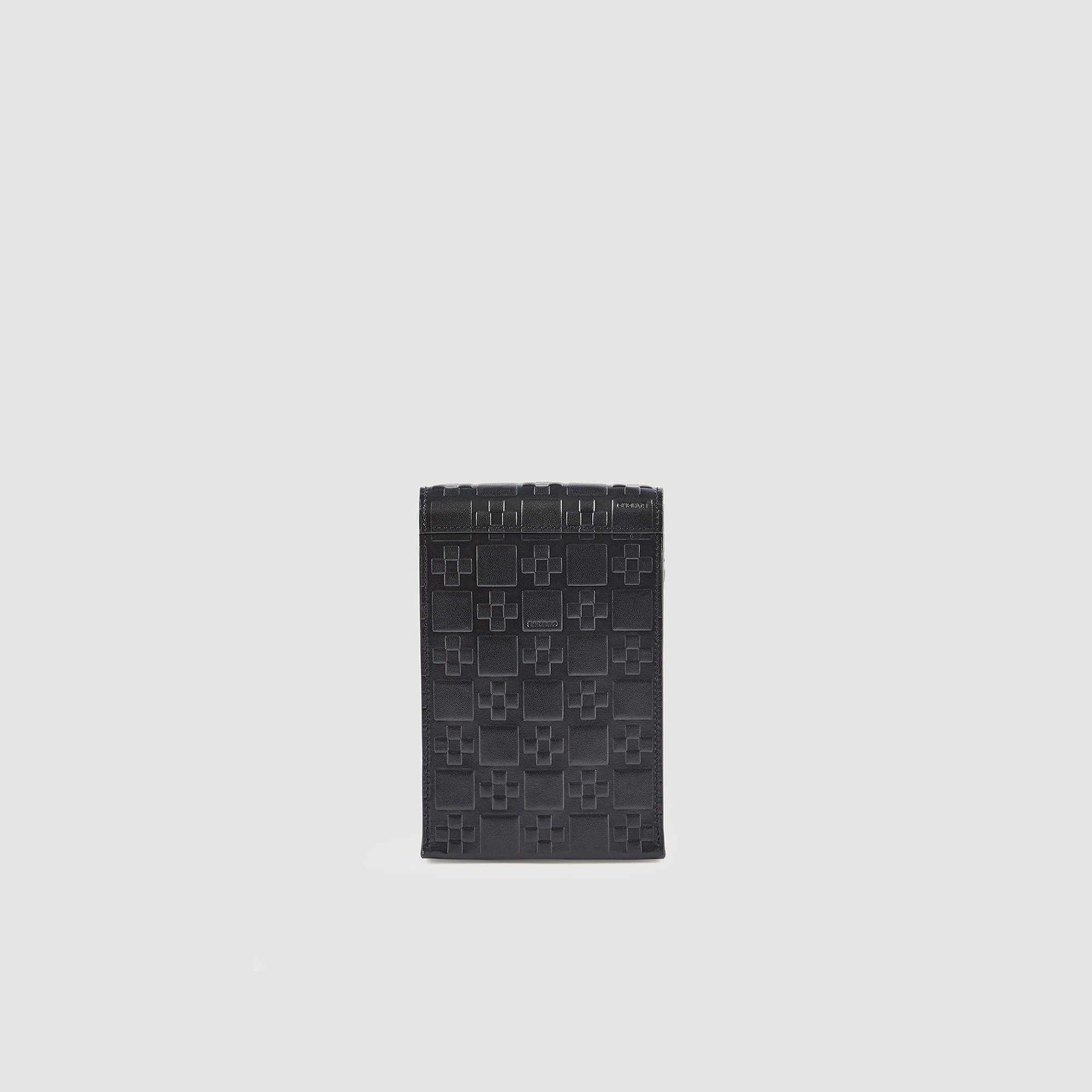 Pochette en cuir embosse monogramme S