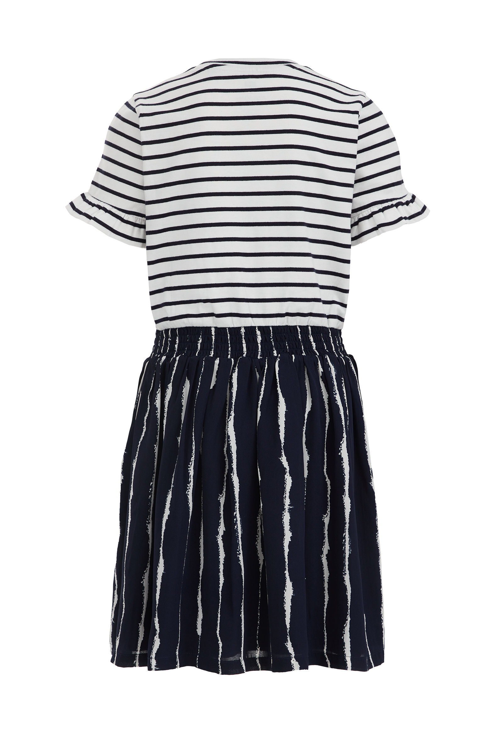 Meisjes jurk met dessin WE Fashion Donkerblauw