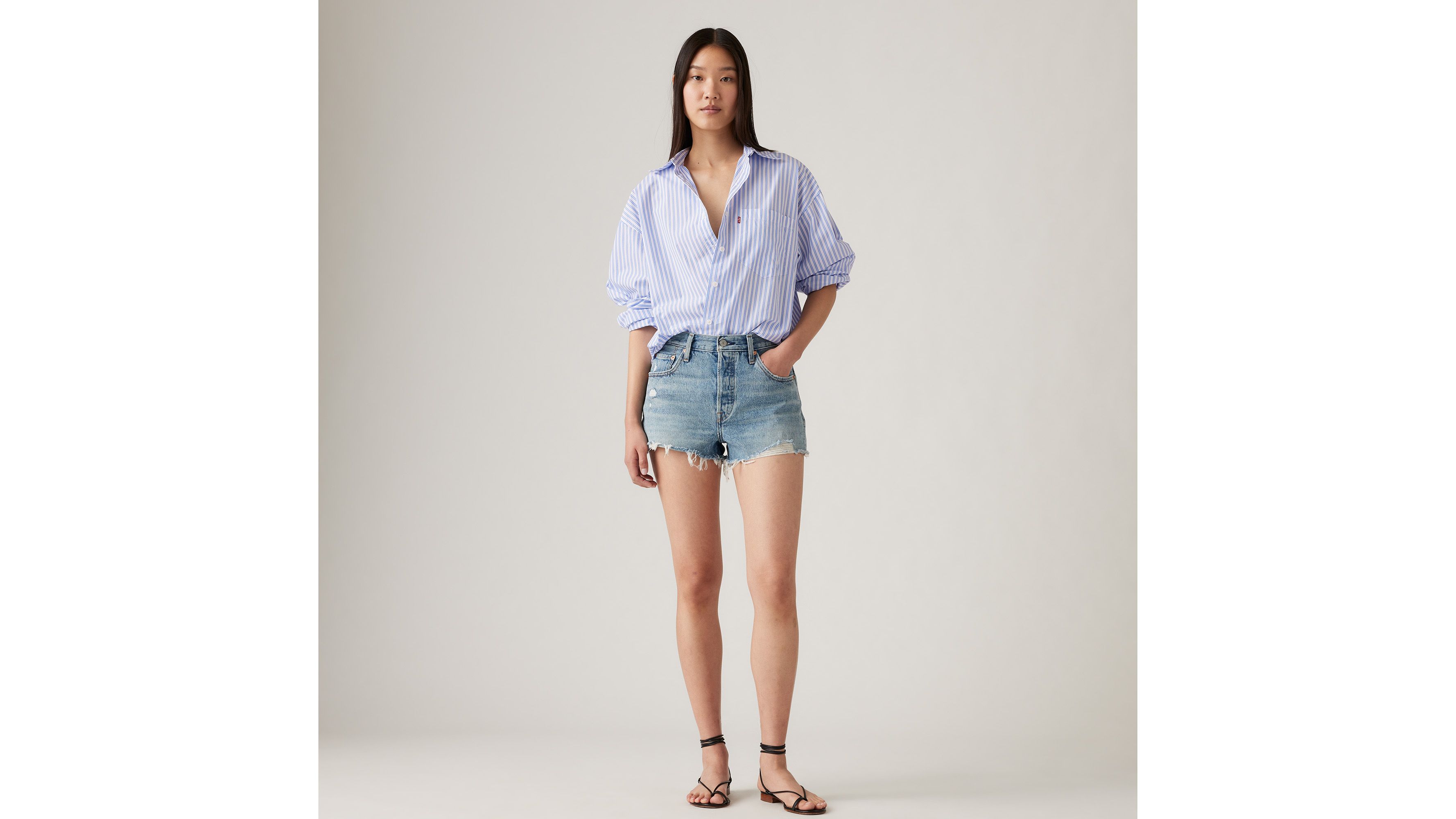 Short jean 501® Original taille haute - Vague Finish - Bleu