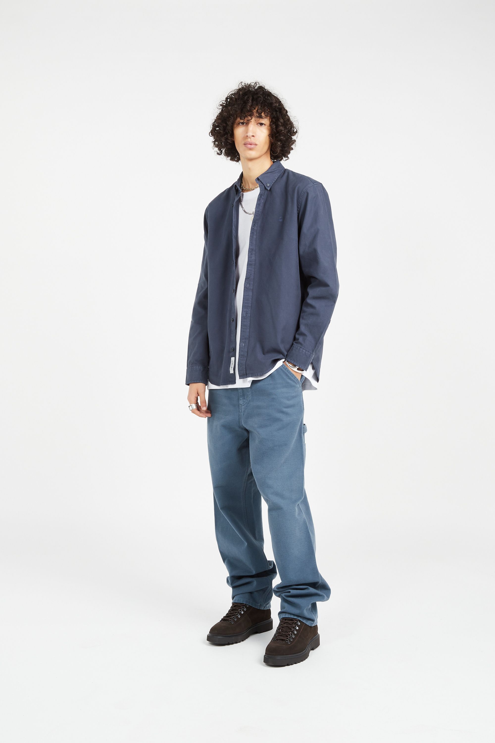 CARHARTT WIP Pantalon Single Knee Bleu