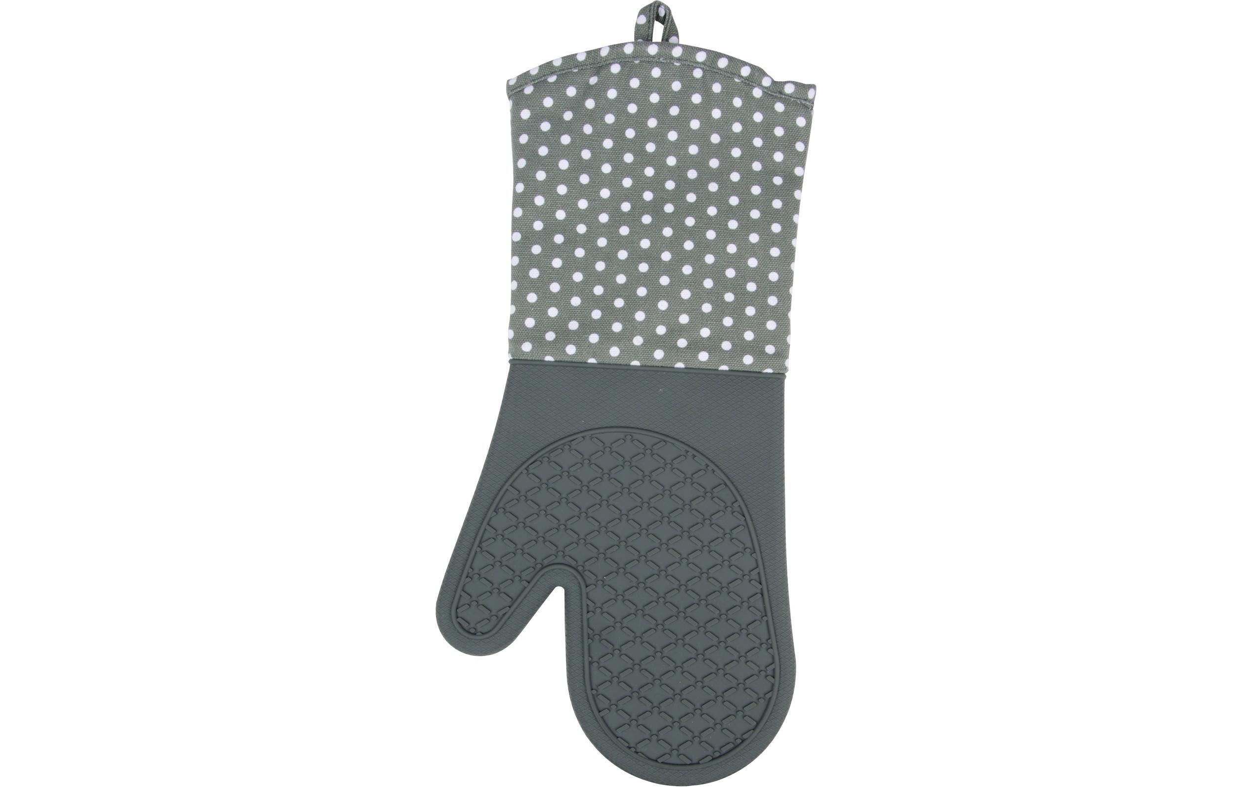 Küchenhandschuh Punkte 2er Set, GrauTopfhandschuhe