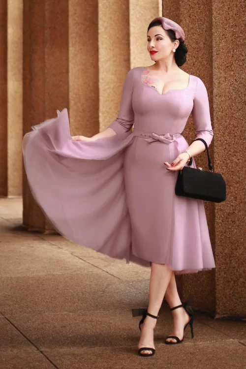 Vintage Diva  The Patrizia penciljurk in zachtroze