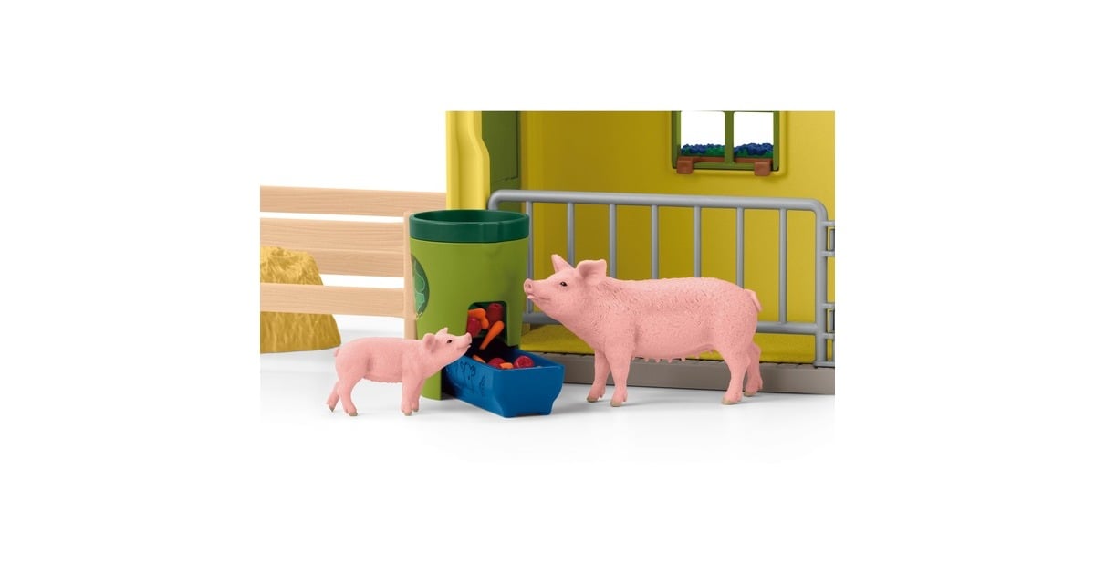 SchleichFarm World - Grote stal, geel speelfiguur