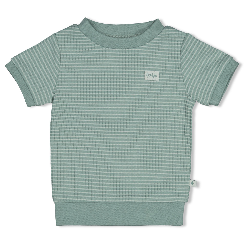 Feetje Feetje shortama wafel - Summer Special Zeegroen