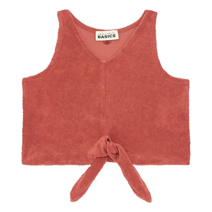 SMALLABLE BASICS Débardeur Fille Noué Éponge Bio | Terracotta