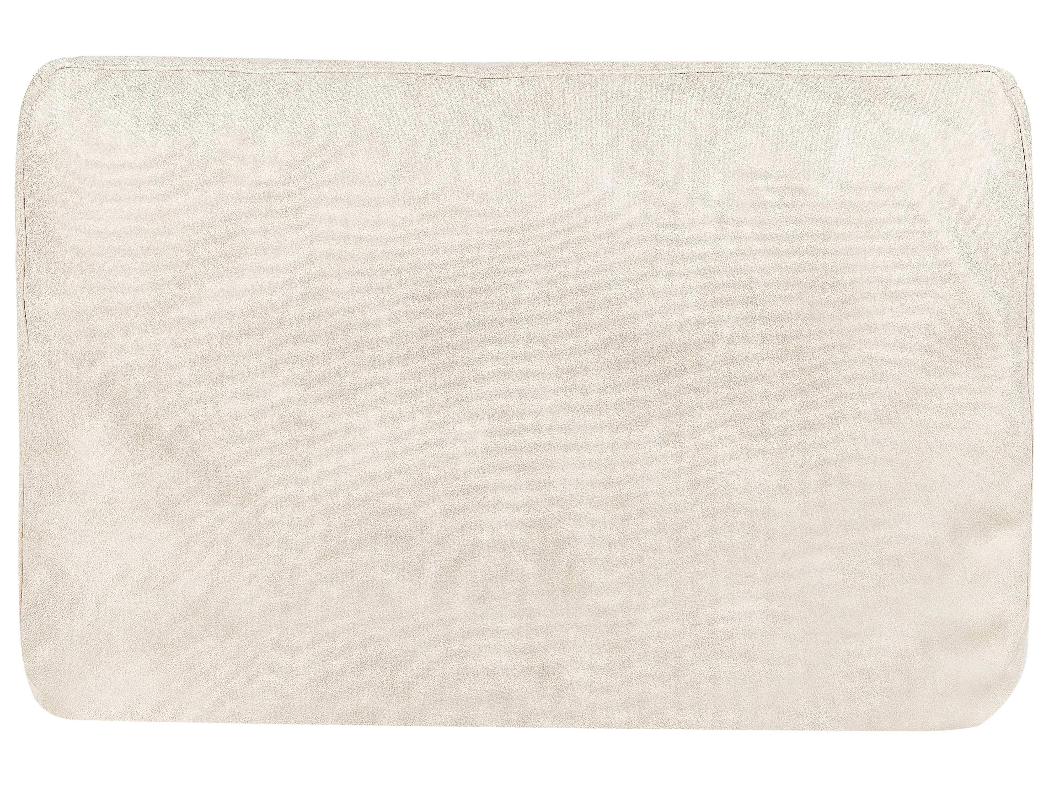 Linkszijdige chaise longue REBAIS Kunstleer Lichtbeige