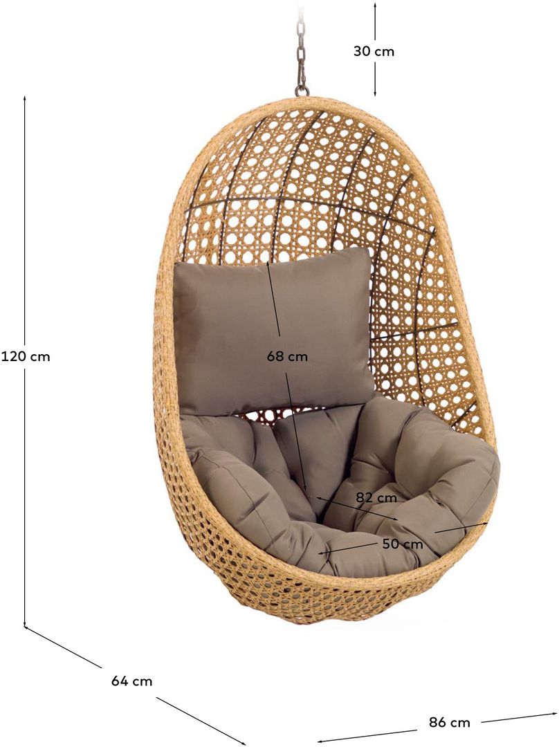 Kave Home   Cira Outdoor Hangstoel