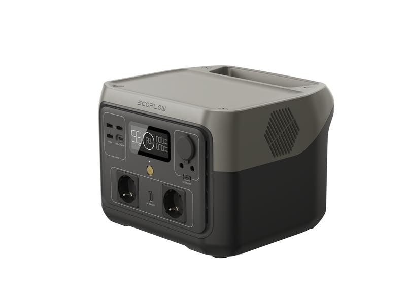 EcoFlow Power Station RIVER 2 Max 512 Wh Tragbare Power Station mit 230 V AC Steckdose