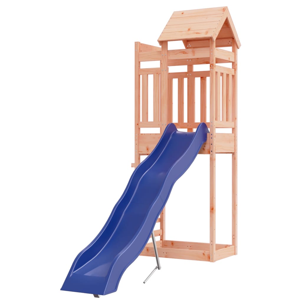 Aire de jeux d'extérieur balançoires toboggan portiques robuste jeux jardin 237 x 90 x 238 cm bois massif de douglas 02_00049