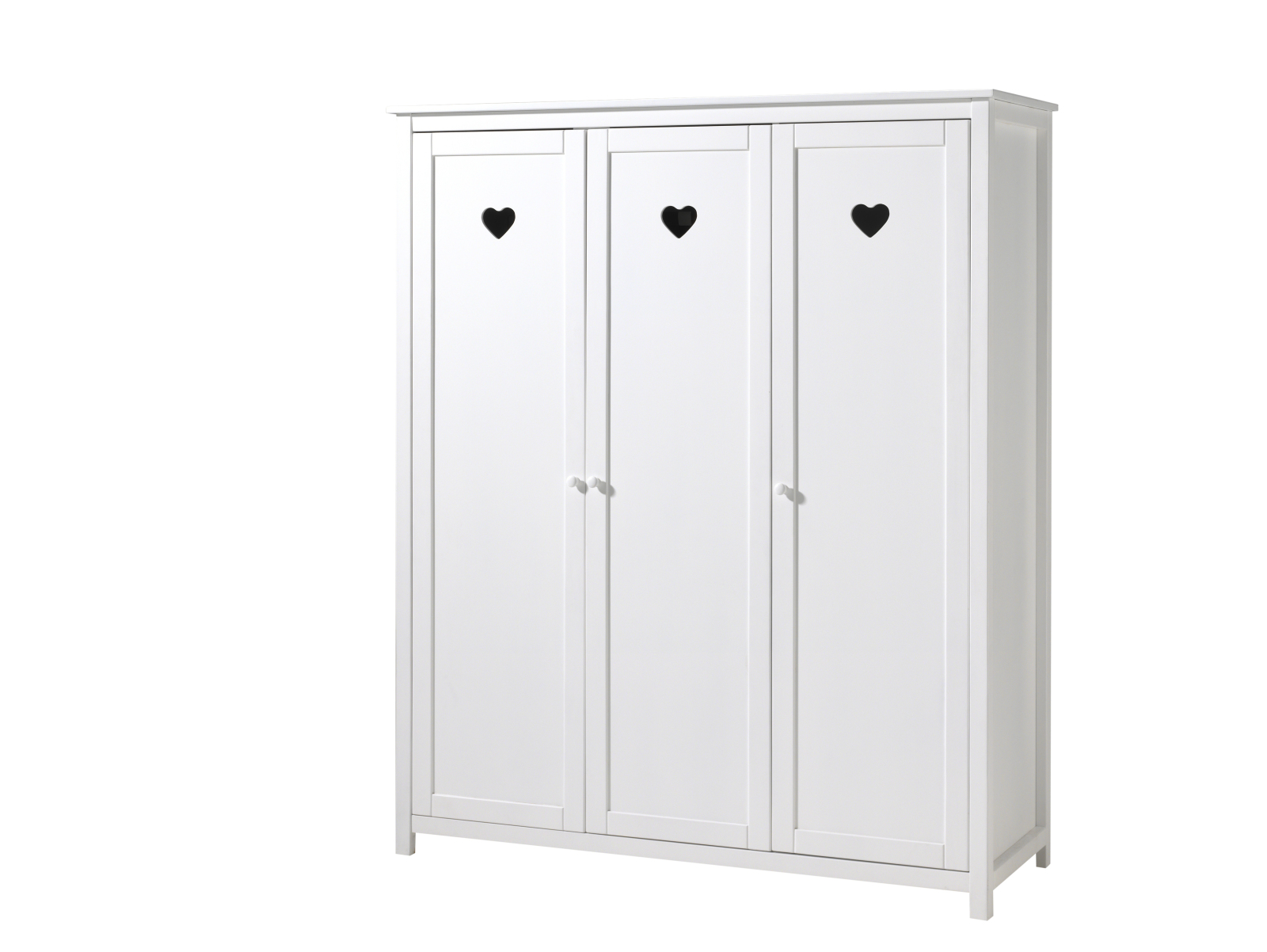 Kleiderschrank AMORI - weiß - 3-türig - 159 cm