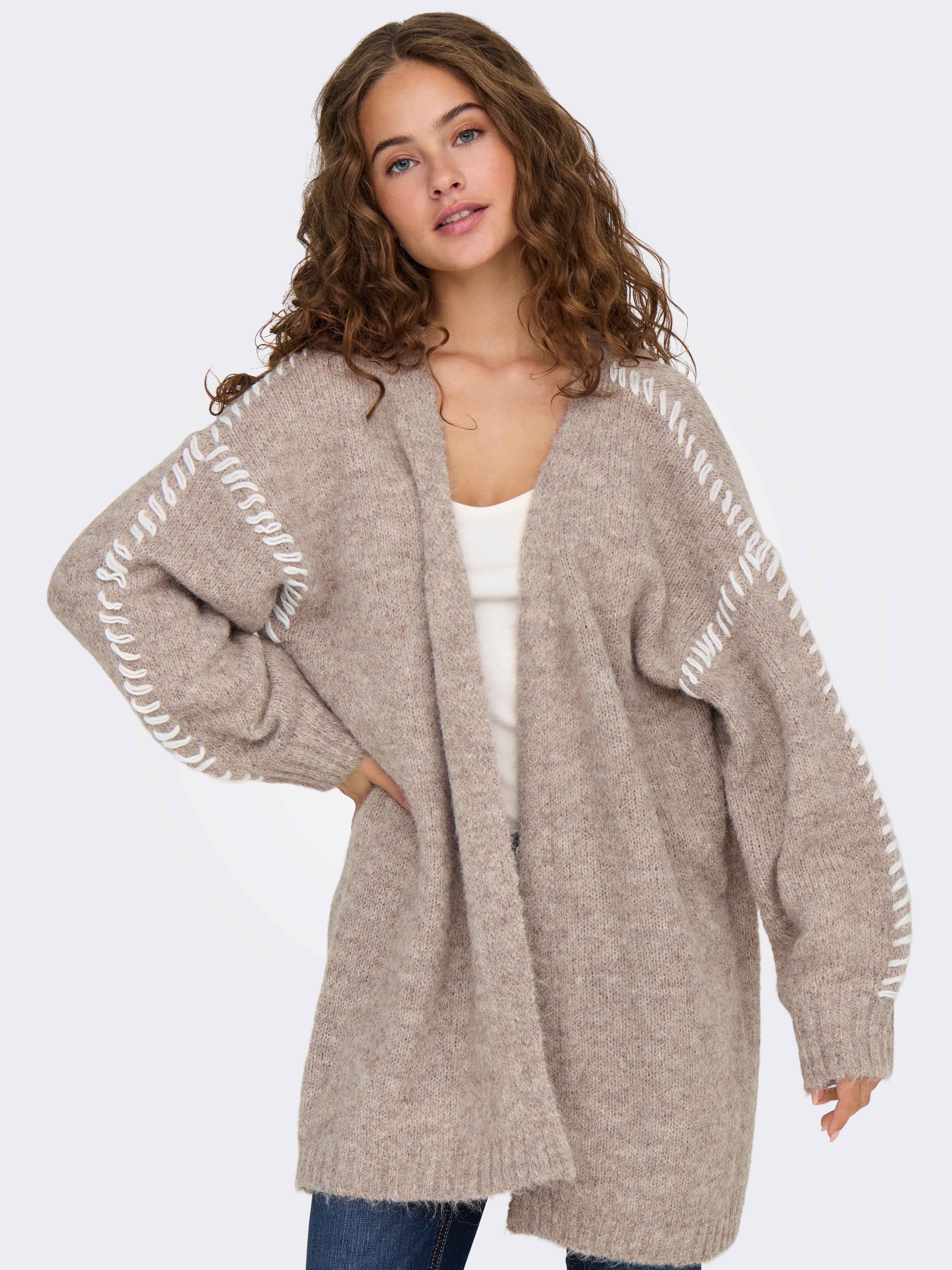 JDYZOEY Strickjacke Chateau Gray