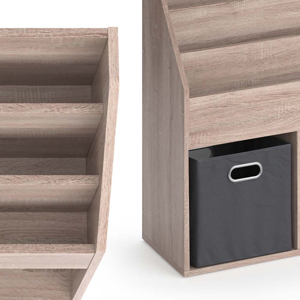 Vicco Bücherregal Luigi sonoma, Würfelregal mit Faltboxen 72x79 cm