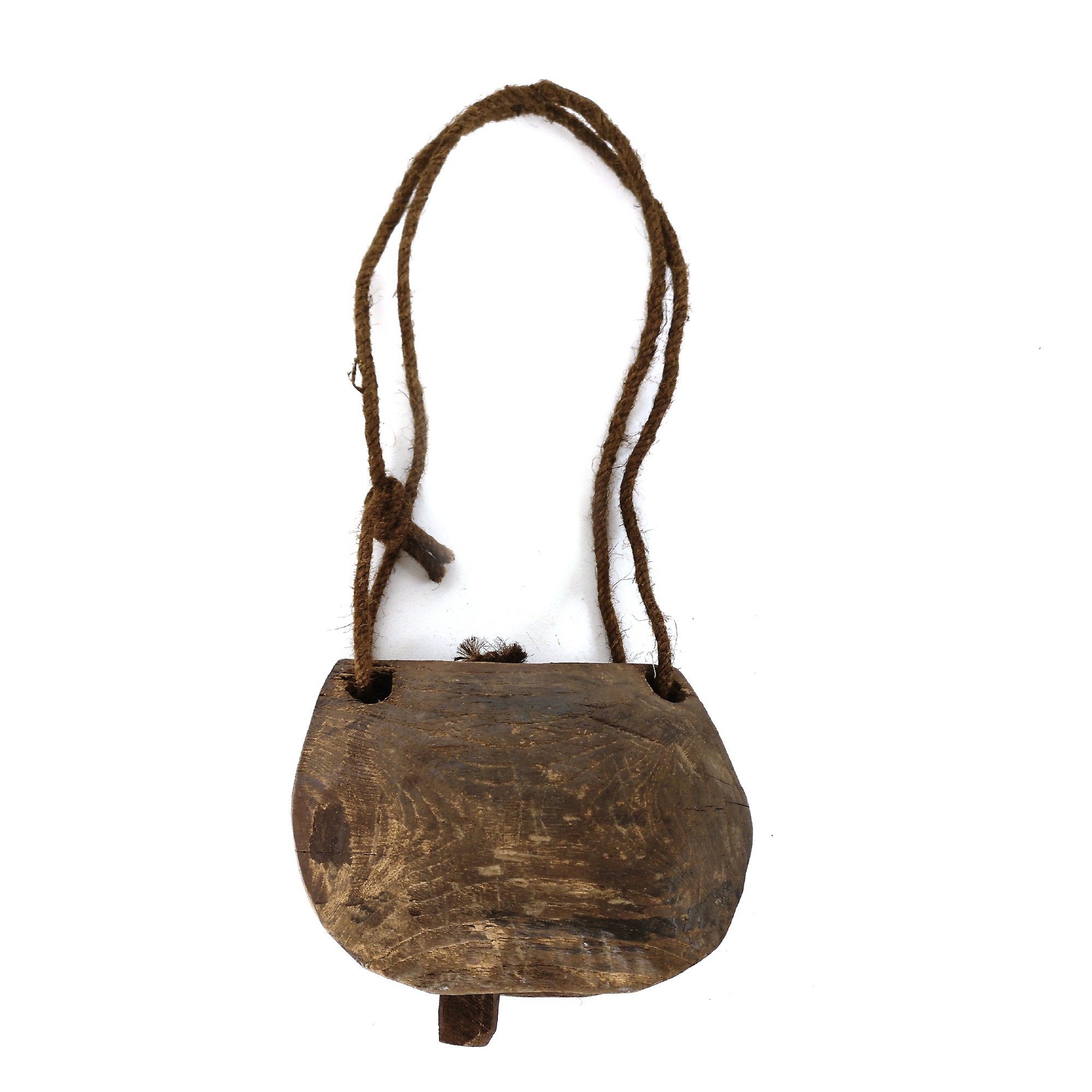 Antike hölzerne Kuhglocke S, natur, T 15 cm, B 11 cm, H 8 cm günstig bestellen