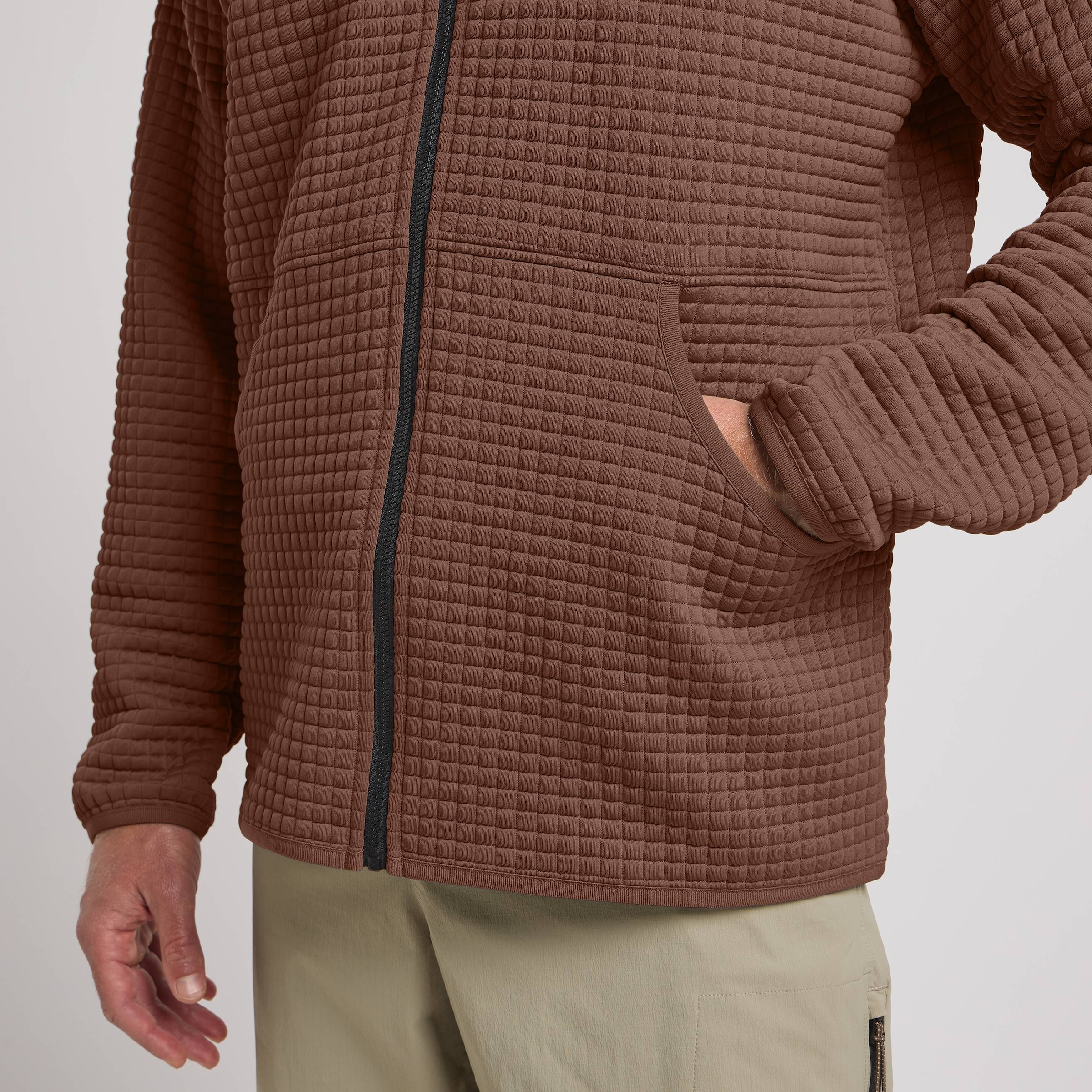 Jack Wolfskin Fleecejacke »MOGARI FZ M« ohne Kapuze Steppoptik in Waffelmuster