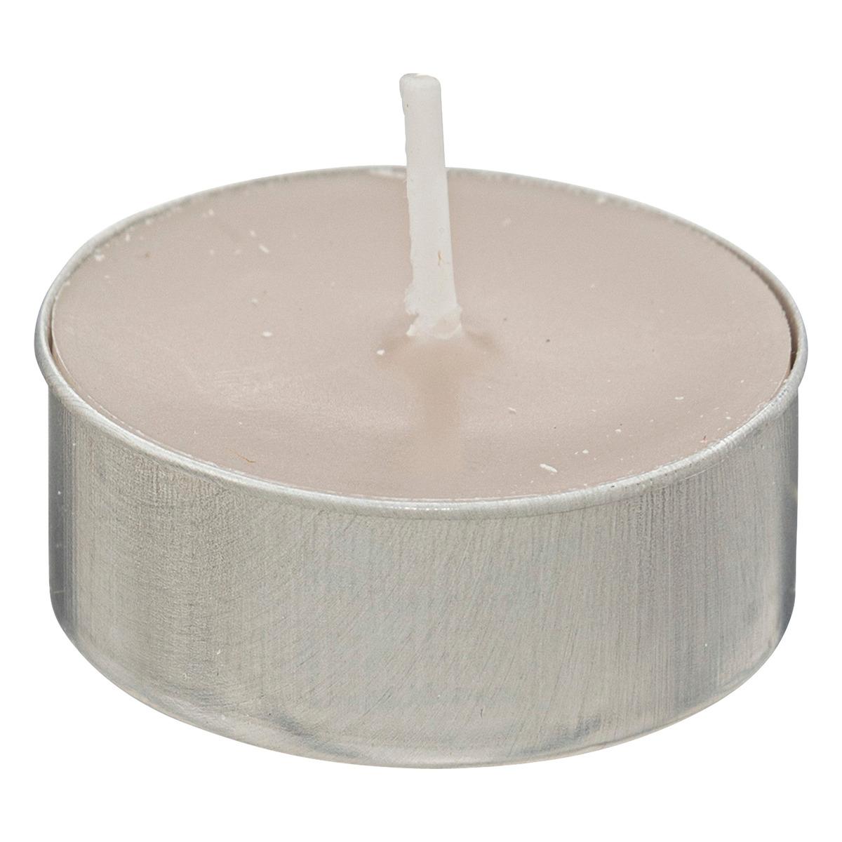 BOUGIE CHAUFFE PLAT HUGO TAUPE D.3.75CM X18 PIECES
