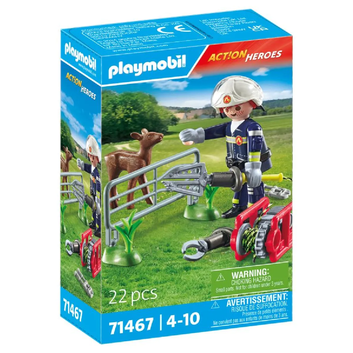 Playmobil® PLAYMOBIL 71467 Pompier avec faon à sauver