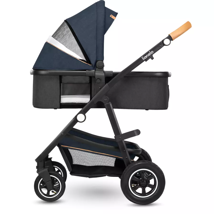 lionelo Kombikinderwagen Amber 3 in 1 Blue Navy