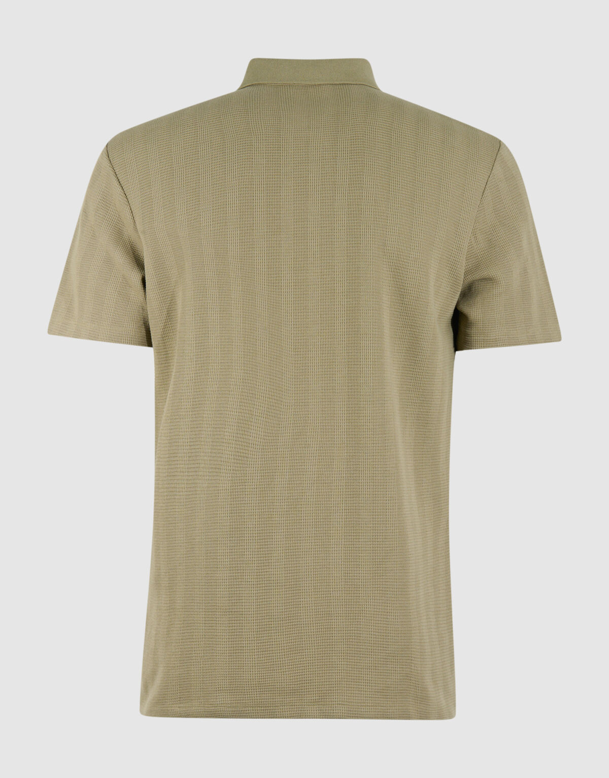 Waffle Stripe Polo Khaki