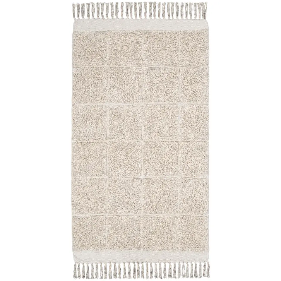 Vloerkleed Nalin - zand - 90x150 cm