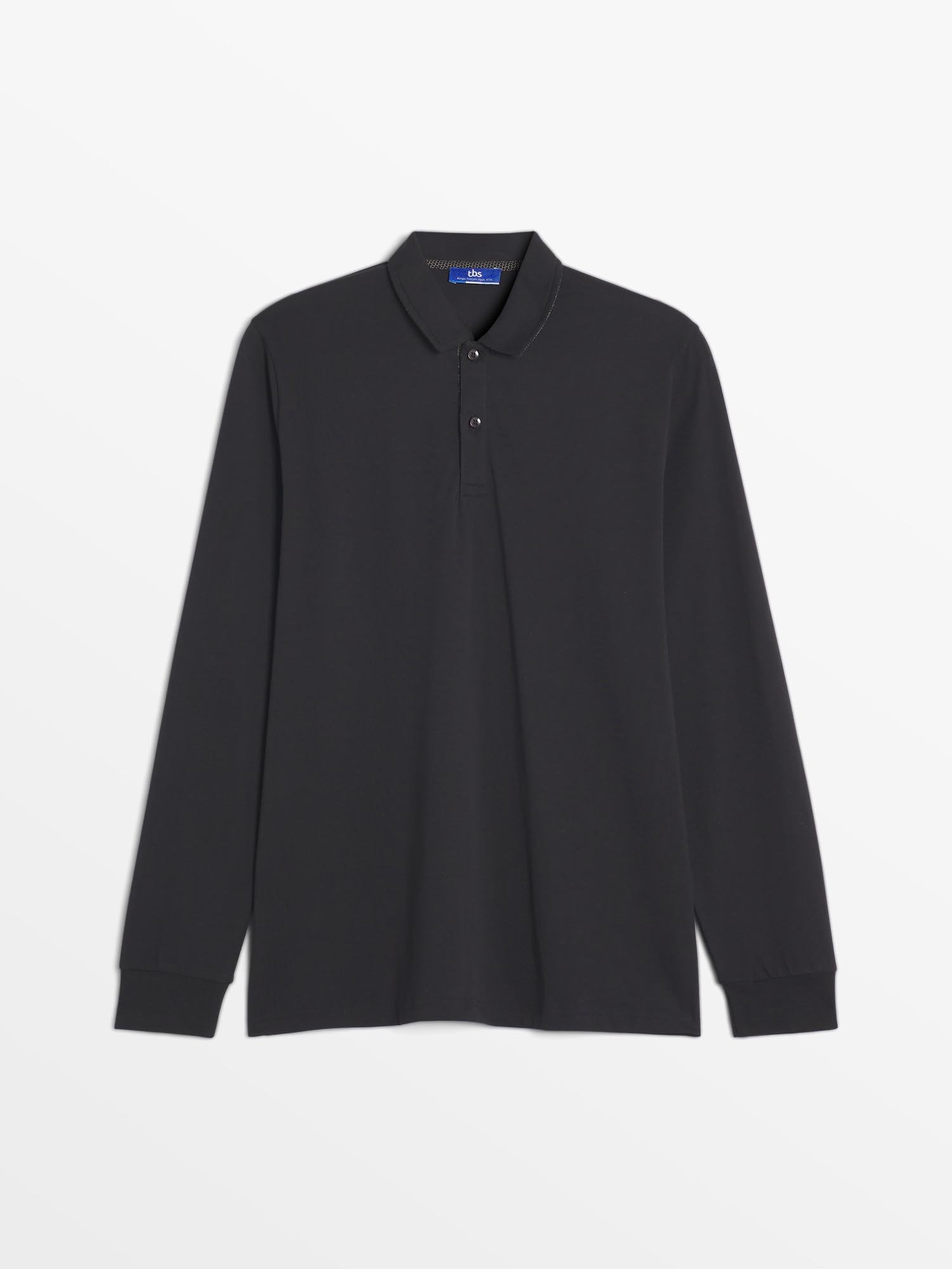 Polo Homme Manches Longues Noir