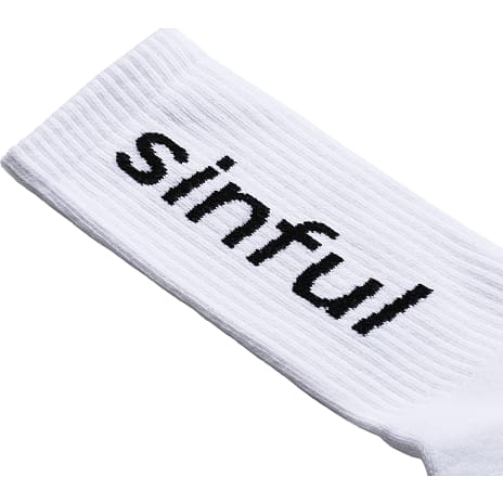 Sinful sokker med logo str. 36/38 - hvid