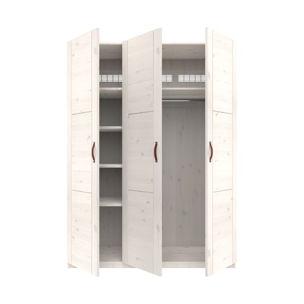 LIFETIME Kidsrooms Kledingkast 3-Deurs - White Wash
