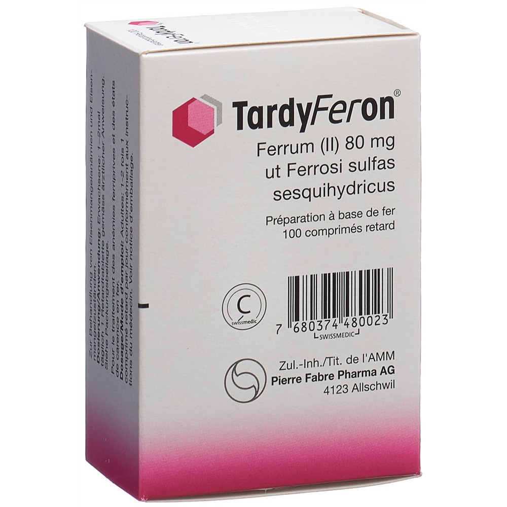 TARDYFERON Ret Tabl 80 mg Blist 100 Stk<br>100 Stück, Blister, Retardtablette