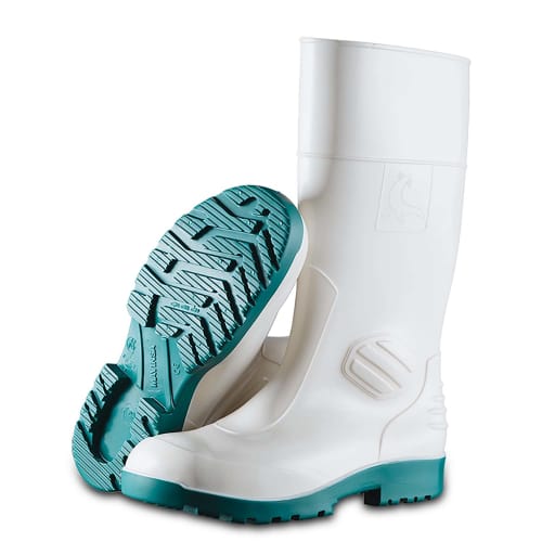 Botte de sécurité Corail PVC/nitrile S4 CI SRA blanc/vert