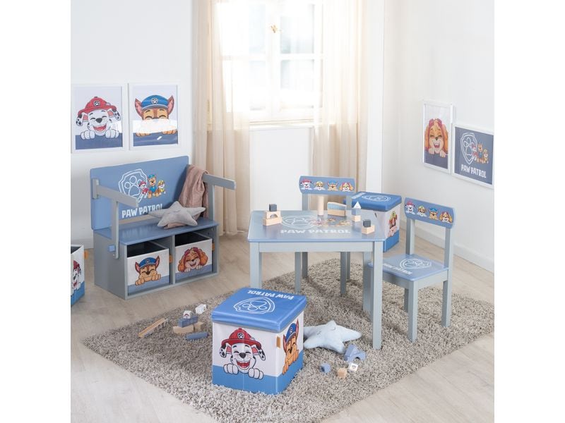 roba Kindersitzgruppe Paw Patrol Blau Set mit Kinderstuhl und Tisch