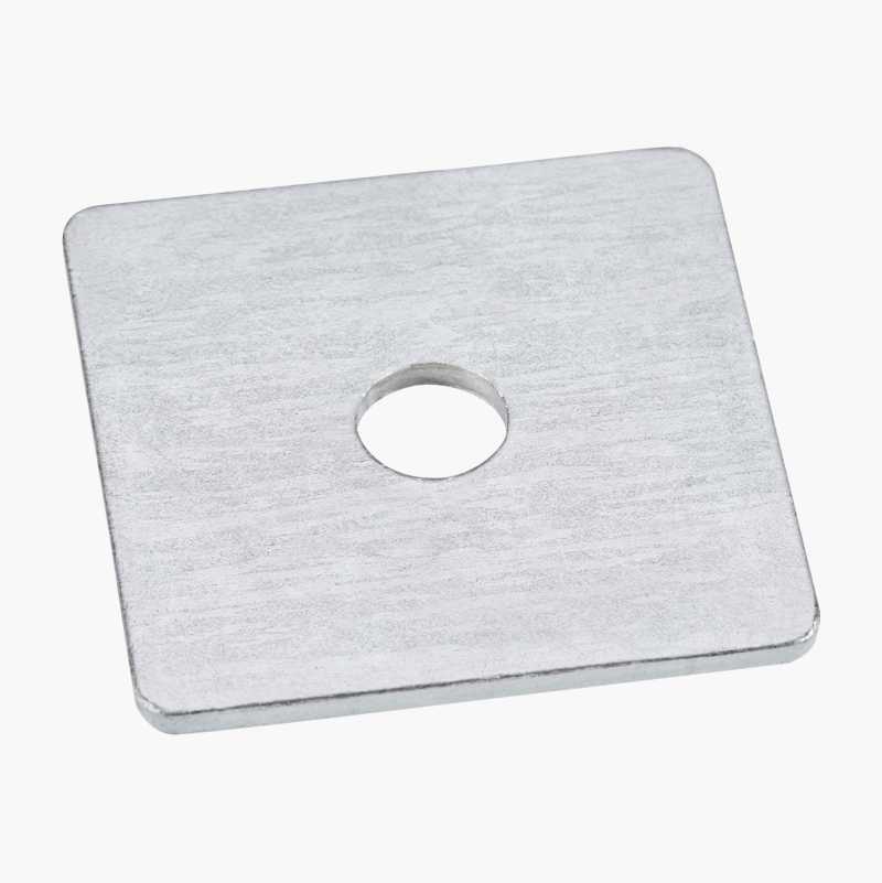 Firkantskive M10, 50 x 50 mm, varmforsinket, 10 stk.