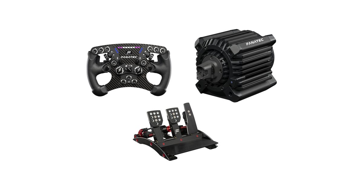 FanatecClubSport DD+ + Steering Wheel Formula V2.5 + Pedals V3 Bundel  (Zwart, Basis, stuur en pedalen, Pc, PS5 Ready, PS4 Ready)