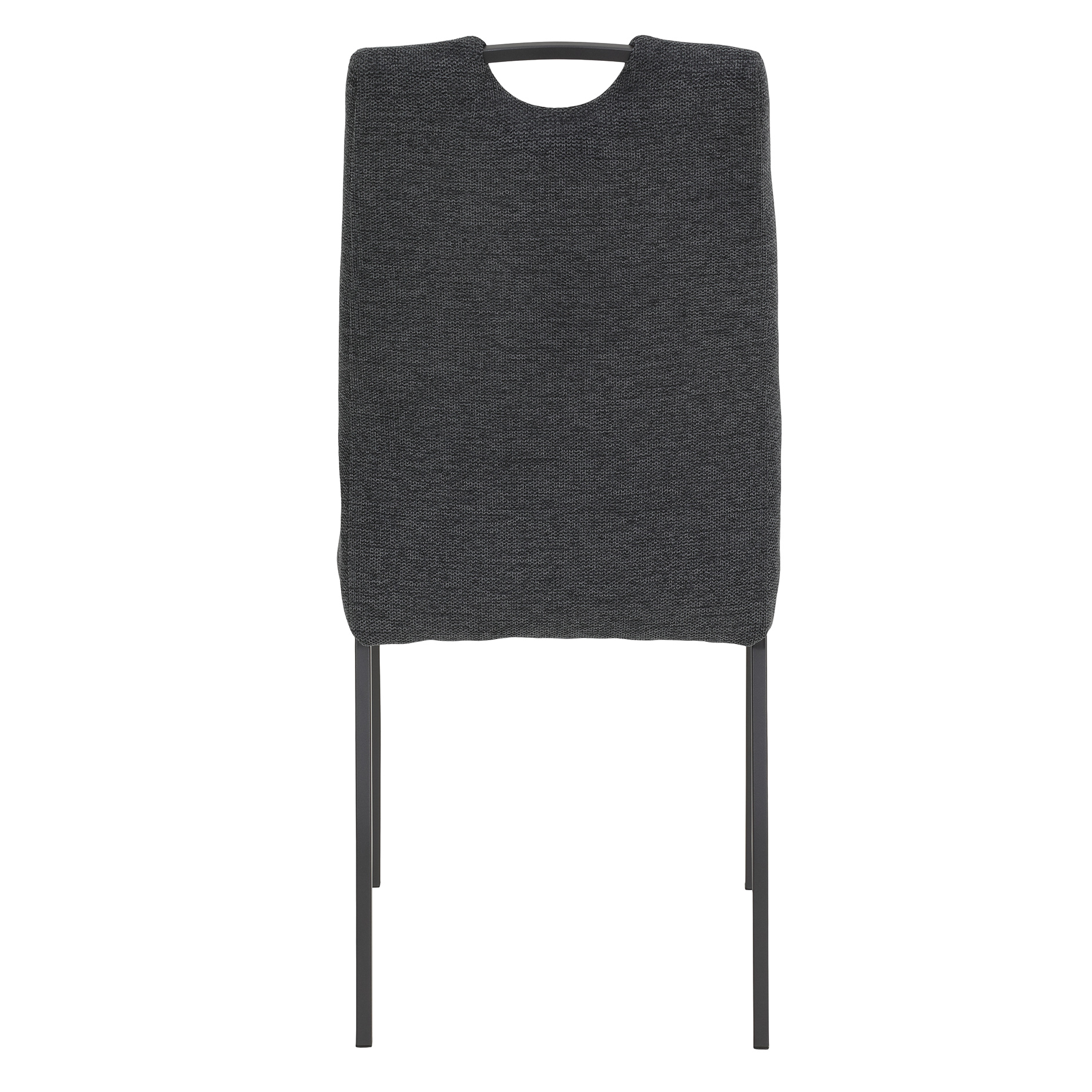 2er-Set Polsterstühle - anthrazit - Webstoff