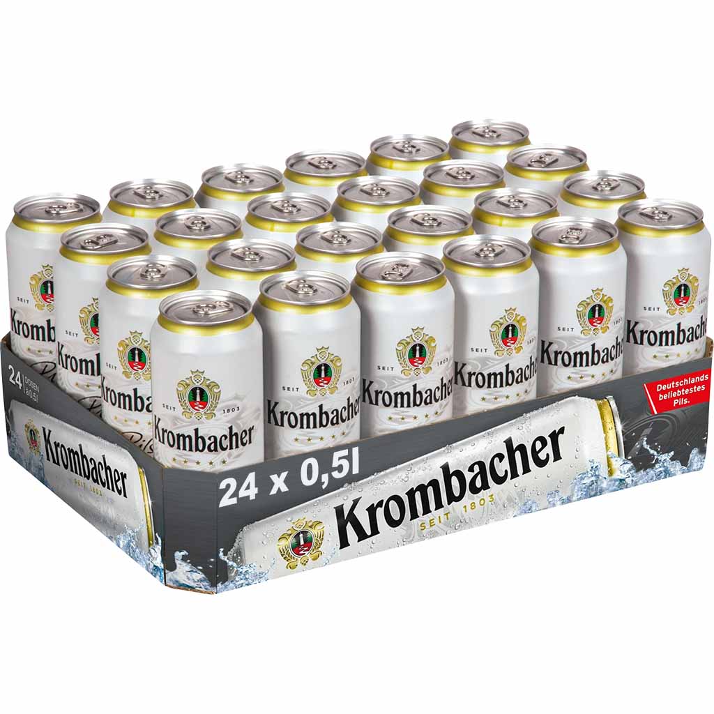 24x Krombacher Bier Dose 0,5L=12L MHD:24.8.25