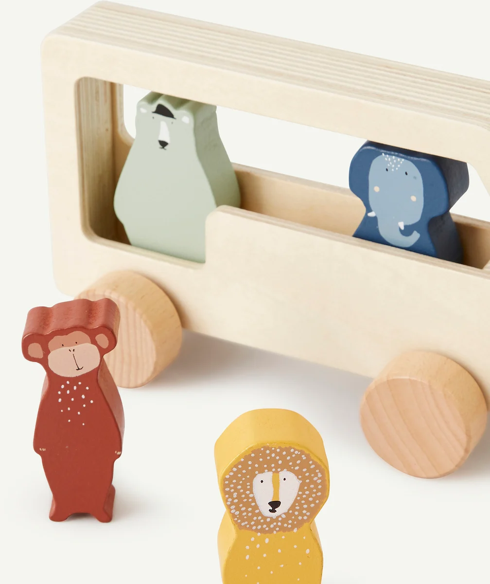 TRIXIEBUS EN BOIS AVEC ANIMAUX BÉBÉ