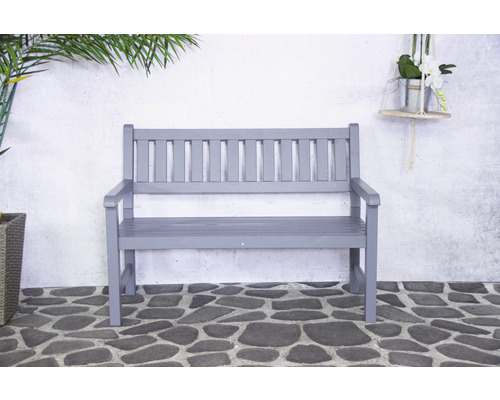 Tuinbank, parkbank SenS-Line tuinmeubelen 125 x 70 x 90 cm hout grijs