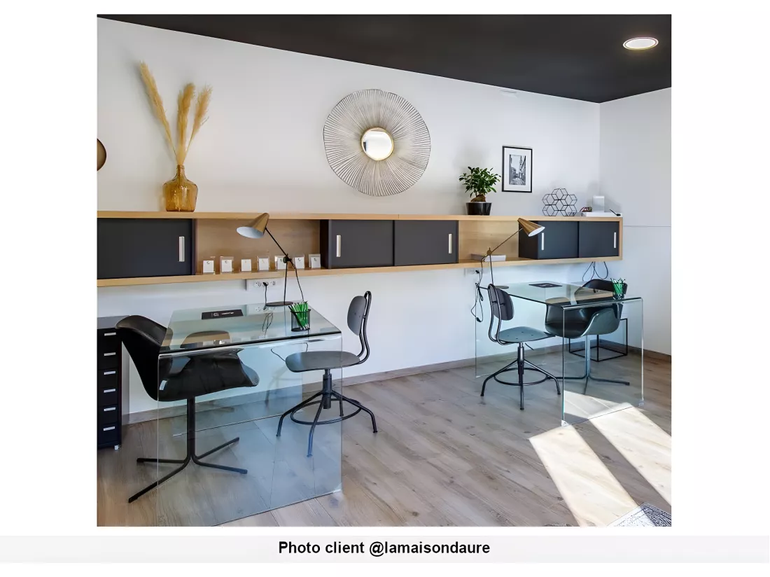 Bureau - Verre courbé - Transparent - ELSTRON