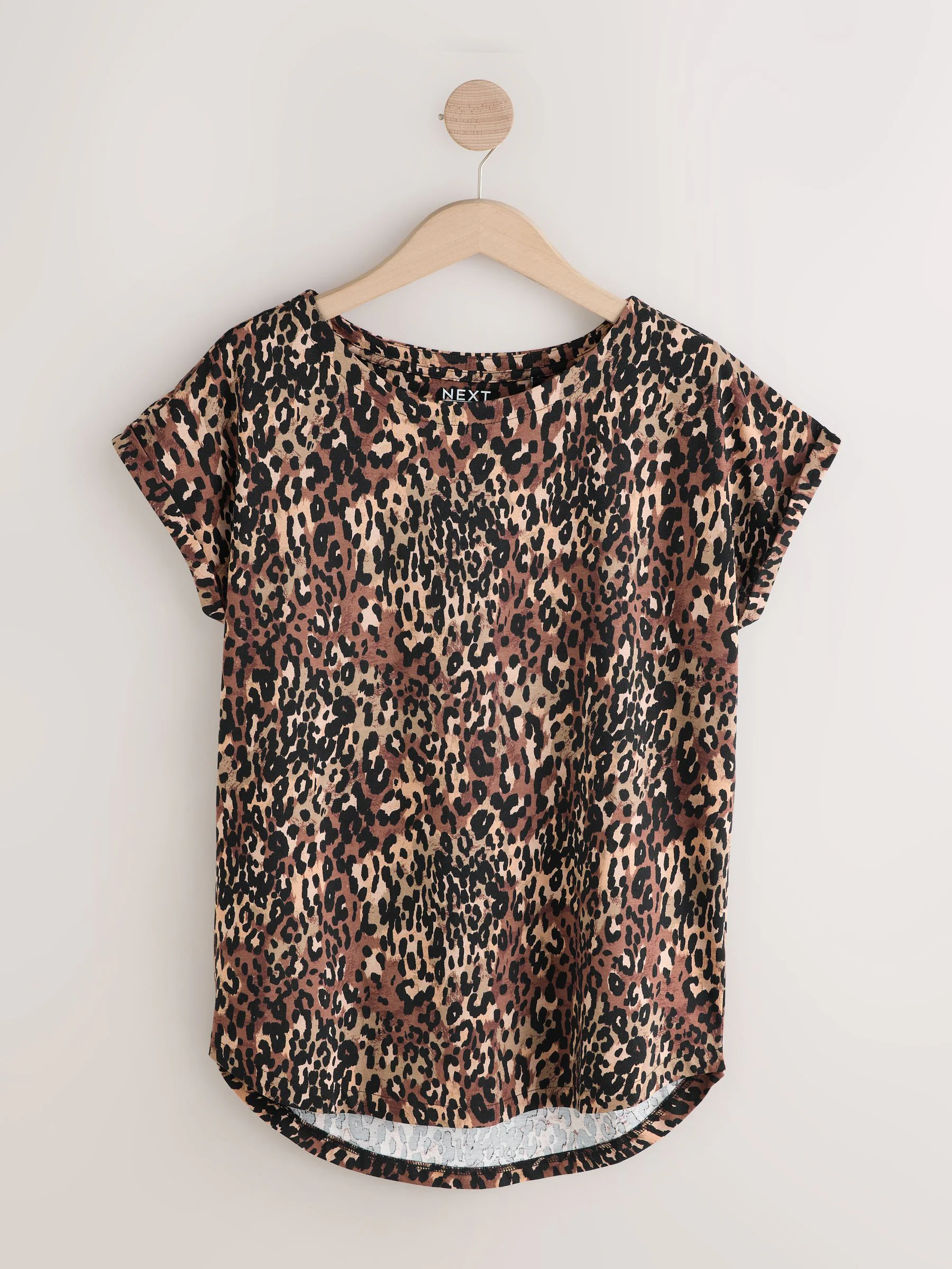 Animal - Luipaardprint - T-shirt met kapmouwtjes