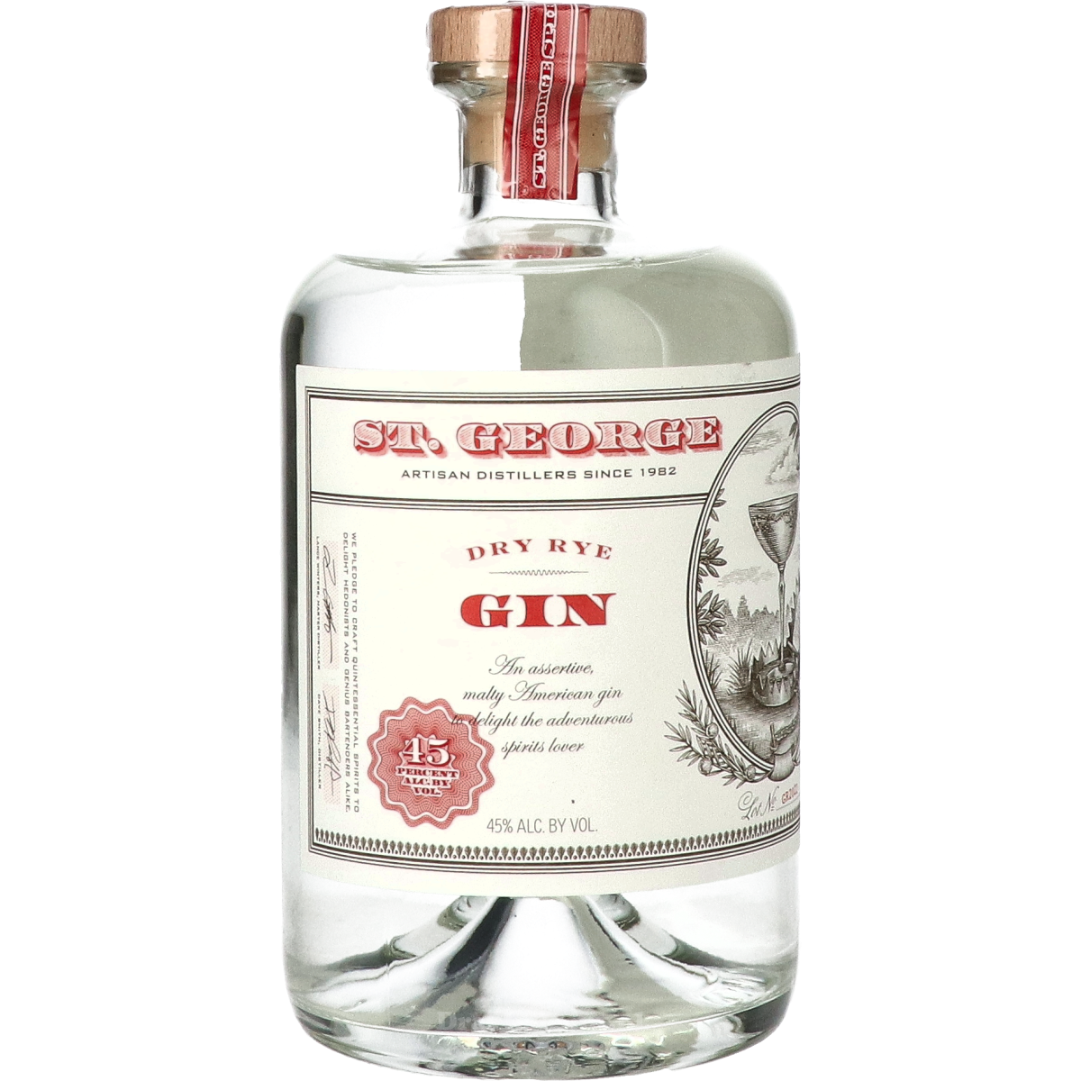St. George Dry Rye Gin 70 cl