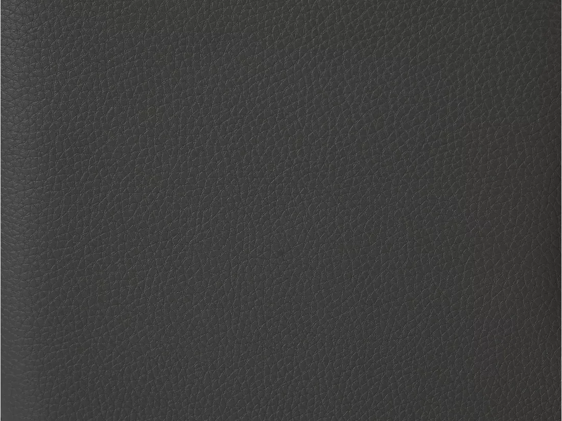 Canapé d'angle et pouf en cuir METROPOLITAN II - Noir - Angle droit