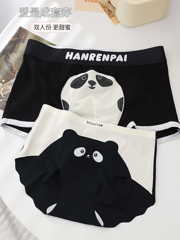 Pancherry - Koppelset: Cartoon Print Boxershort + Panty